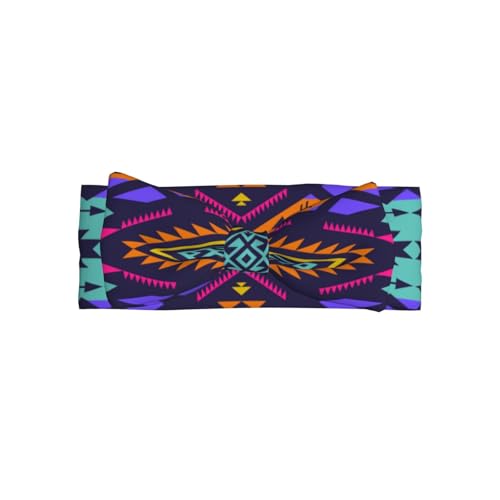 Baby Girls Headbands Neon Art Tribal Navajo Pattern Hairbands Hair Bow Elastic Hair Accessories For Newborn