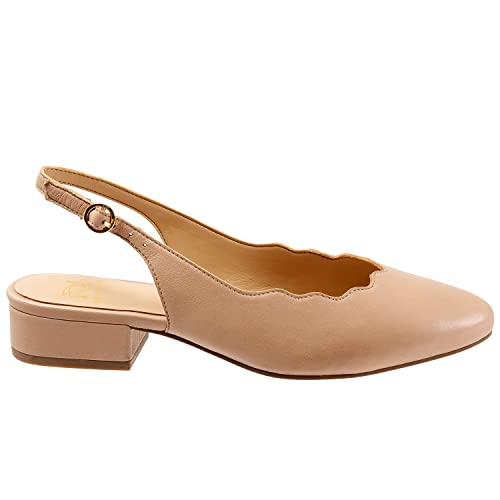 Lehoor Women Beige Slingback Pumps Shoes Low Chunky Heel Ankle Strap Pointed Closed Toe Mid Block Heel Dress Sandals Shoes Backless Buckle Straps Snakeskin Ladies Dressy Elegant Comfort Apricot 11 #TOP1