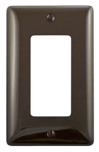 Bryant Electric NP26 Wallplate, Nylon, Standard Size, 1-Gang, 1 Decorator/GFCI, Brown