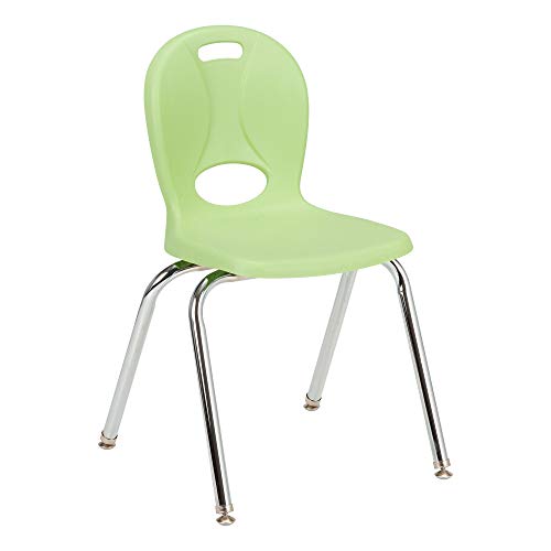 Image of Learniture LNT-116-CSW-GA Learniture Structure Series School Chairs for Classroom, 16 inch Seat Height, Green Apple, Pack of 4