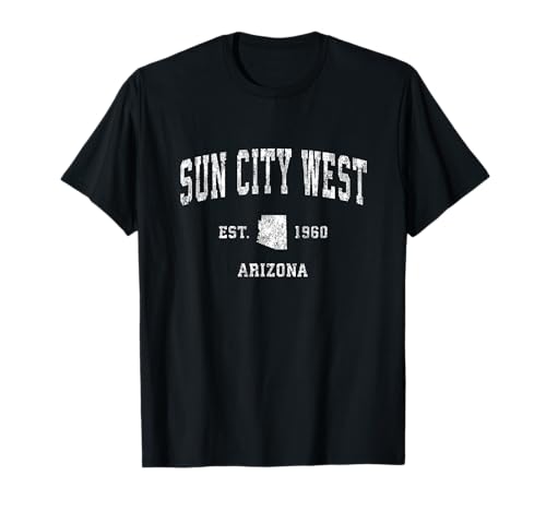 Sun City West Arizona AZ Vintage Atletica Sport Design Maglietta
