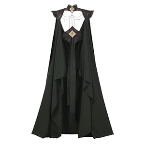 UniqKaliber Mittelalterlicher Elfen-K Cape für Frauen, langer Feen-K Cape mit Schulterfreiheit, Renaissance-Cosplay-Kostüm