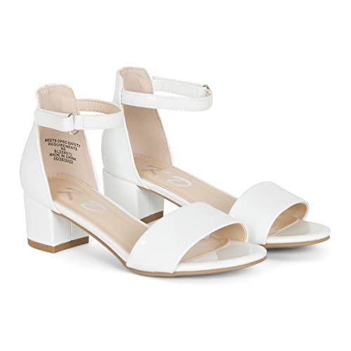 NILZA Girls/Kids/Children - Wide band Comfortable Sole with Ankle Strap Block Heel Sandals Shoes4