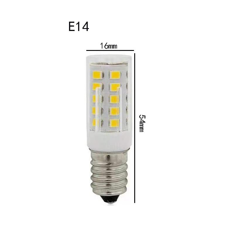 1fortunate Lights, Paquete de 50 Bombillas LED de maíz G9/G4/E14 AC220V 3W 2835SMD-33LED Cubierta de PC+lámpara de cerámica(White 6000K,E14 3W)