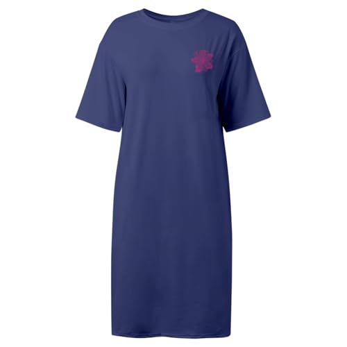 T-shirt robe longue imprimé manches courtes coupe oversize ultra légère