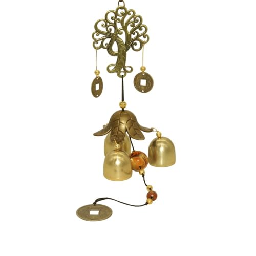 Carillons éoliens Fengshui, Cloches en métal Arbre de Fortune pour extérieur, Carillons éoliens Feng Shui porte-bonheur pour décoration suspendue maison jardin patio cour Cadeau (Arbre de Fortune)