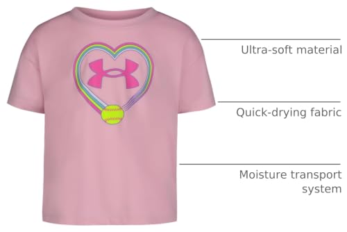 Image of Under Armour Girls Girls Short Sleeve Shirt, Crewneck, Lightweight and Breathable Athletic-t-Shirts