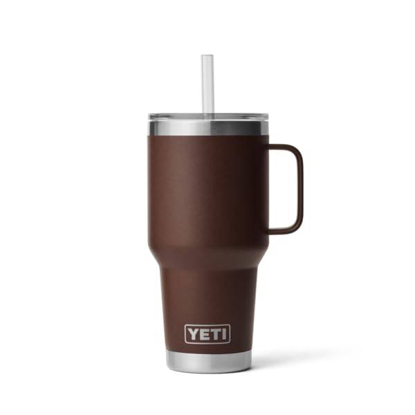 YETI Rambler Straw Mug, Stainless Steel Vacuum Insulated Mug with Stronghold Lid, Wetlands Brown, 35 oz (1 l) - Image 3