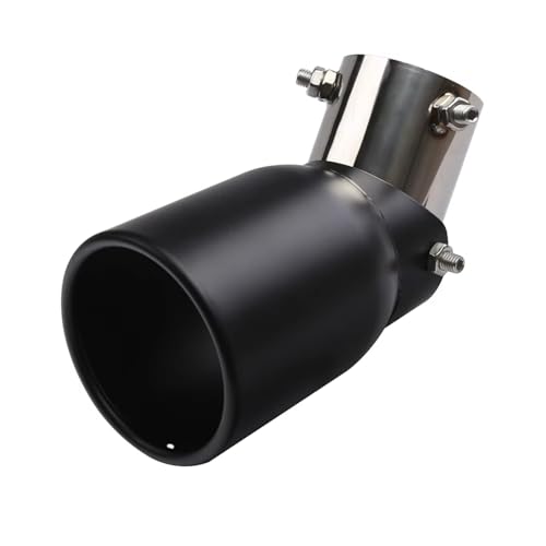 Embout d'échappement inox 63mm universel noir pour sortie de pot arrière voiture