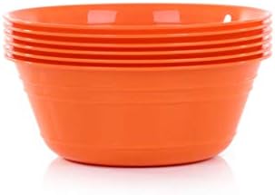 Mintra Home Snack Bowls (Small 6pk (600ml), Orange)