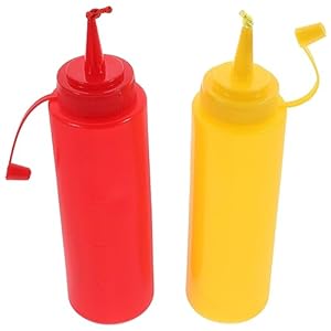 Funny Fake Mustard, 2Pcs Fake Novelty Squirt Mustard and Ketchup Bottle Prank Gag Set Squirt Bottles Interactive Prank Toys Interesting Prank Stuffs
