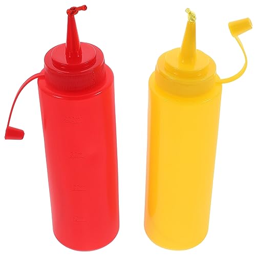 Funny Fake Mustard, 2Pcs Fake Novelty Squirt Mustard and Ketchup Bottle Prank Gag Set Squirt Bottles Interactive Prank Toys Interesting Prank Stuffs