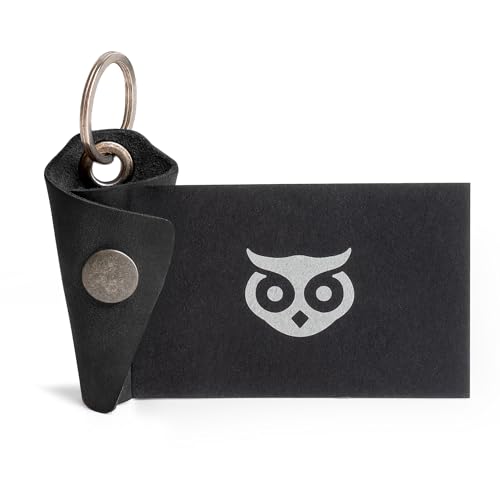 Image of Hide & Drink Full Grain Leather Wrap Keychain, Organizer Snap Closure, Key Ring Cover, Silencer Sleeve Key Holder for Men