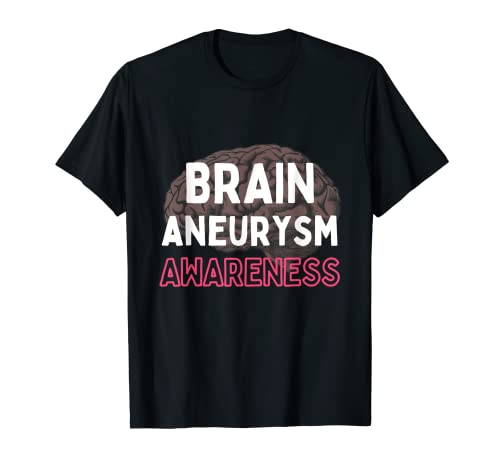 Brain Aneurysm Awareness Burgundy Ribbon Aneurysm Survivor Maglietta