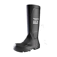 DUNLOP JobGUARD - Unisex Heavy Duty Waterproof Industrial Work Boots, Black, Chemical and Slip Resistant PVC Wellies with Steel Toecap and Midsole for Outdoor and Construction - EU49, UK14