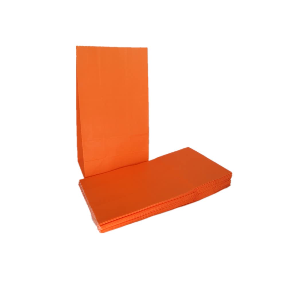 Sacs cadeaux en papier orange EMAAN par 24 pour pochettes surprises invitées