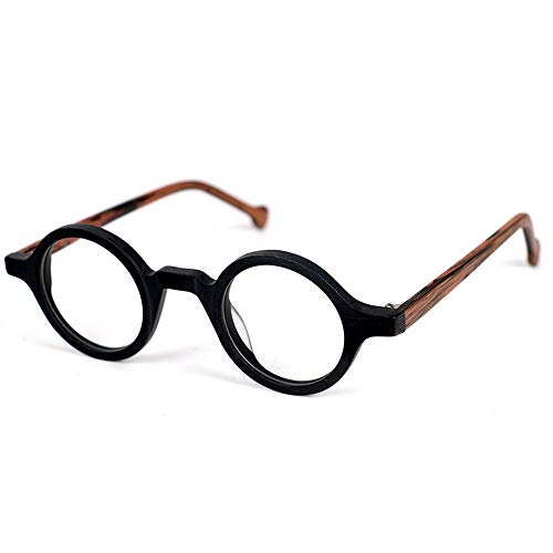 Image of Hand Made Small Vintage Round Eyeglass Frames Full Rim Acetate Glasses B002