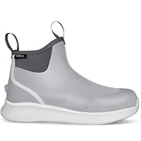 Kalkal Men's Deck Boots, Waterproof Fishing Boots, Rubber Ankle Rain Boots With High Traction (Size 6-13)