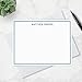 Personalized Note Cards Stationery for Men with Name and Border - Custom Stationary Set with Envelopes - Flat A2 Custom Notecards, Choose Your Colors and Set Size (Double Border Modern Font)