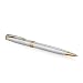 Produktbild Parker Sonnet Stainless Steel Kugelschreiber (mittlere Schreibspitze) mit gold-beschichteten Zierteilen - in attraktiver Geschenkbox