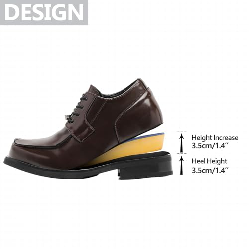 Mens Leather Chunky Heel Wide Toe Dress Oxfords Fashion Comfort Square Toe Lace Up Business Formal Derbys Causal Tuxedo Party Prom Wedding Shoes4