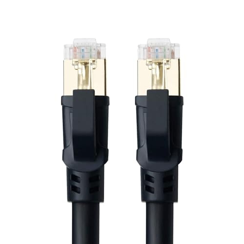 Cable Ethernet CAT 8 Yauhody 6FT+50FT Negro RJ45 miniatura 1