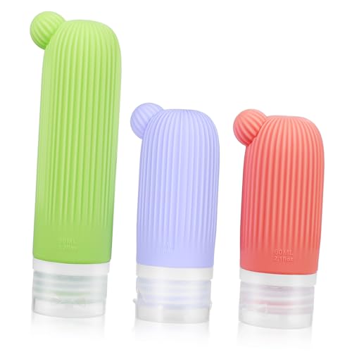 ARTSEWPLY 詰め替え可能なトラベルボトル トイレタリー容器 スクイーズ シャンプー ローション ボトル キャップ キャンプ ハイキング 旅行用 3個入り
