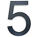 Produktbild MOLVCE Hausnummer Anthrazit aus Edelstahl Höhe 20 cm, RAL 7016 Anthrazit Hausnummer Massivem Edelstahl Feinstruktur Pulverbeschichtet, Schrift Arial - Ziffer 5