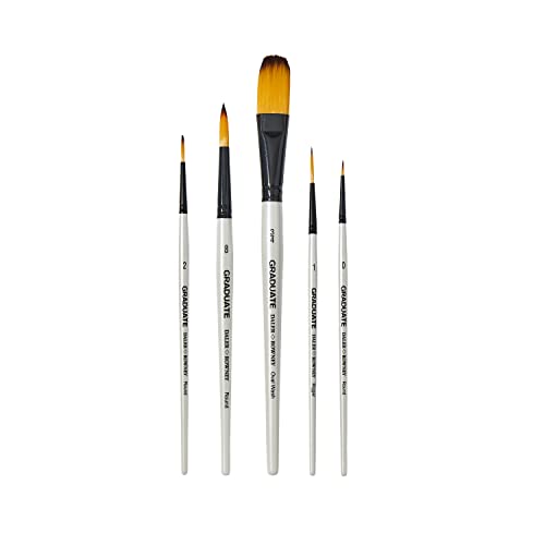 Daler Rowney Graduate, Conjunto de 5 Pincéis, Paisagens, Cabo Curto