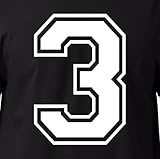 8' White & Black Shades Iron on Numbers for Clothing,Jersey Numbers,Large Iron on Numbers for Jersey Heat Transfer Numbers for Sports Uniform Basketball Football T-Shirt (Style C) (White_3)