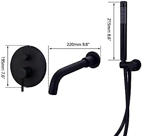 Baignoire noire mate : finies les traces de calcaire avec ce robinet 2 fonctions