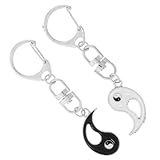 HEMOTON Llaveros para Parejas Estilo Chino Tai Chi Bagua Diseño Creativo Accesorios y Duraderos para Novios para Bolsos Mochilas y Eventos Especiales