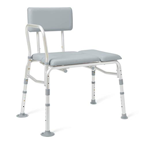 Medline Padded Transfer Bench, Suction Cup Feet, Side Arm, Supports Up To 400 Lbs #TOP1