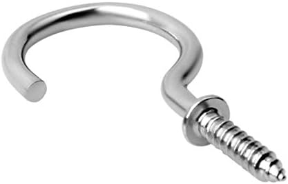 nuoshen 75 Pieces Multi-Size Ceiling Hooks,Nickel Plated Metal Screw-in Ceiling Cup Hook