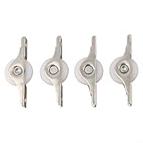 Lot de 4 roulettes de porte coulissante de placard avec roues en nylon de 25 mm et supports métalliques pour un fonctionnement fluide et silencieux sur les armoires et les portes coulissantes offrant une performance fiable et durable dans un usage quotidien