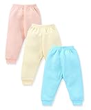 CUCUMBER Kids Winter Wear Thermal Pyjama | Lower Body Warmer Bottoms for Boys & Girls | Soft Innerwear for Cold Weather | Elastic Waistband_Orange Yellow SkyBlue 2-3 Year Pack of 3