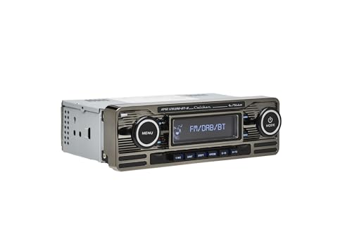 Caliber RMD120DAB-BT Radio de Coche con Dab + y Bluetooth - Aspecto Retro - Cromo Negro