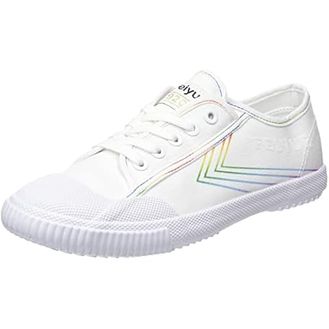 Feiyue Unisex Fe Lo 1920 Sneaker, White/Rainbow, 8 UK Cover