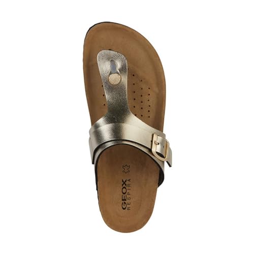 Geox D Brionia K, Infradito Donna, Lt Gold, 36 Eu - 6