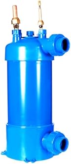 QUELECO Pool Heat Exchanger Titanium Twisted Tube PVC Shell for Swimming Pool Heat Pump Solar Spa Heating and Cooling(99kBtu / 29kw)