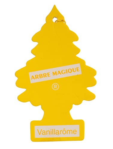 TURBOCAR - Désodorisant Arbre Magique Voiture - Couleur: Jaune - Parfum Vanille - Désodorisant Plat à Suspendre - Absorbe Les odeurs désagréables - A...