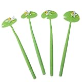 Joucien 6pc-0.5mm Lotus Dragonfly Silicone Neutro Pen Black Sign Pen-Black-Lotus Dragonfly
