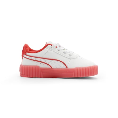 PUMA Unisex-Child Care Bears X Sesame Street Carina 3.0 Shoes, White-Active Red-Pure Pink AH25, 2.5, Little Kid - image 4