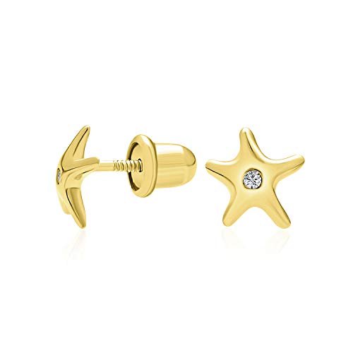 Piercing hélice or jaune 14k tortue verte pour oreille femme et ado