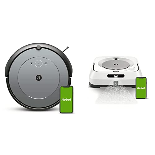 【セット買い】ルンバ i2 ロボット掃除機 水洗いできるダストボックス wifi対応 マッピング 自動充電・運転再開 i215860 Alexa対応 + ブラーバジェット m6(ホワイト) 床拭きロボット アイロボット J755860 m613860 物体認識 水拭き Alexa対応