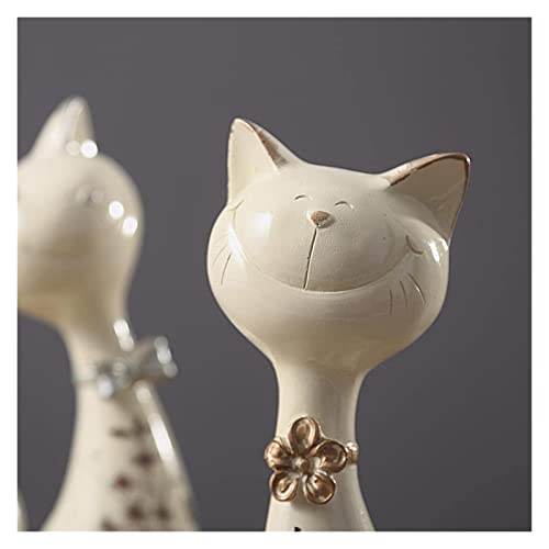 Statue de chat en résine RLKHXBS pour décoration de table salon et bureau moderne - 2