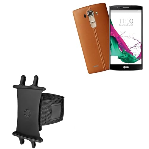 BoxWave Holster Compatible with LG G4 Dual - ActiveStretch Sport Armband, Adjustable Armband for Workout and Running - Jet Black