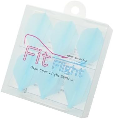 Miniatura 2 de Cosmo Darts Fit Flights - Paquete de 6 vuelos de cohete (azul claro)