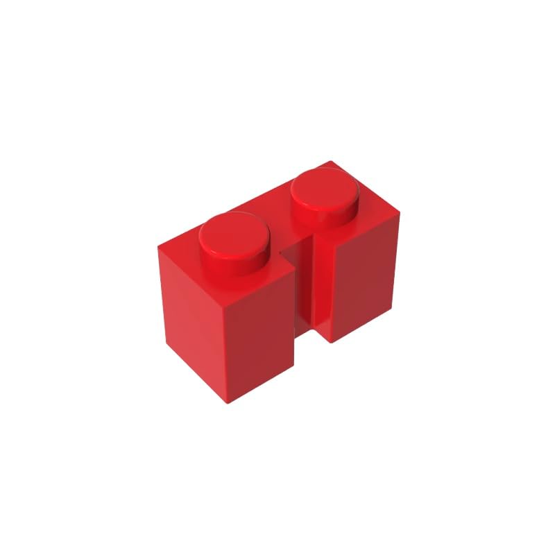 Gobricks 4216 Hinge Brick Brick Special 1x2 with Groove 50 Pieces GDS-798 Compatible with Lego Building Blocks Color:Red — image 1