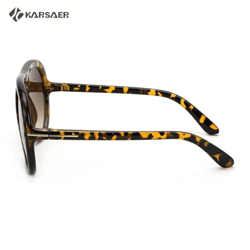 Image of Karsaer Oversized Vintage Aviator Sunglasses for Men Women?Big Retro Round Aviator Sunglasses K7132